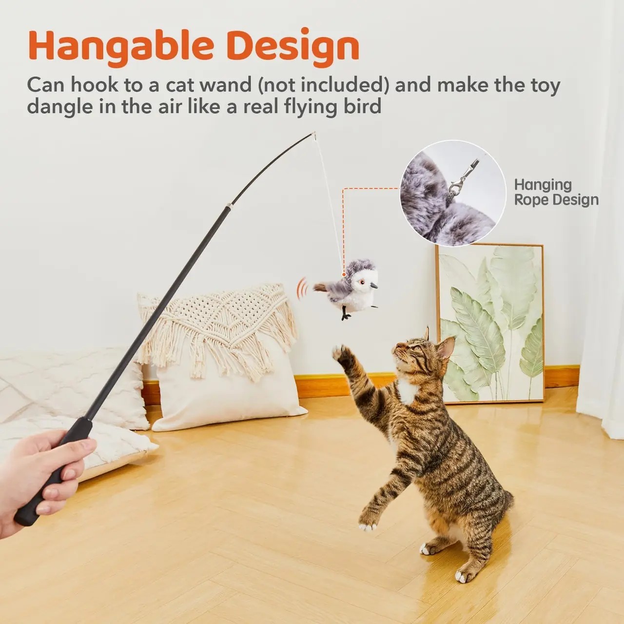 Mejores juguetes inteligentes para gatos amazon 2025 - Pájaro interactivo Potaroma